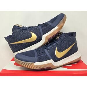 Nike Kyrie 3 OBSIDIAN GOLD 852395-400 Size 12 WORN